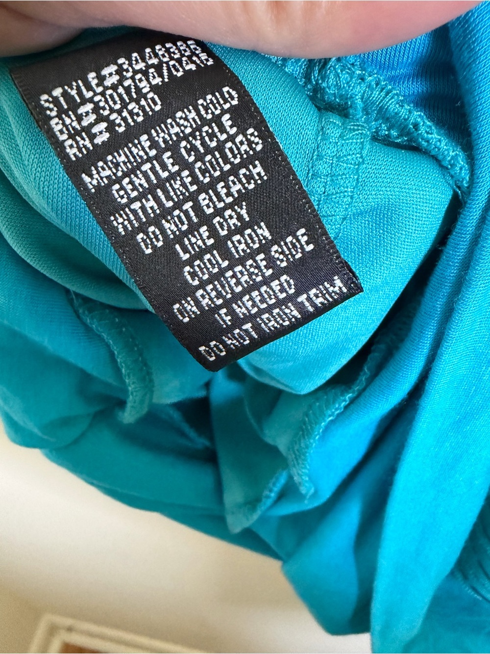 ALYX Turquoise Layered Stripe Top Size 1X Side Ring Detail - Picture 10 of 10